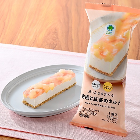 「凍ったまま食べる 白桃と紅茶のタルト」278円
