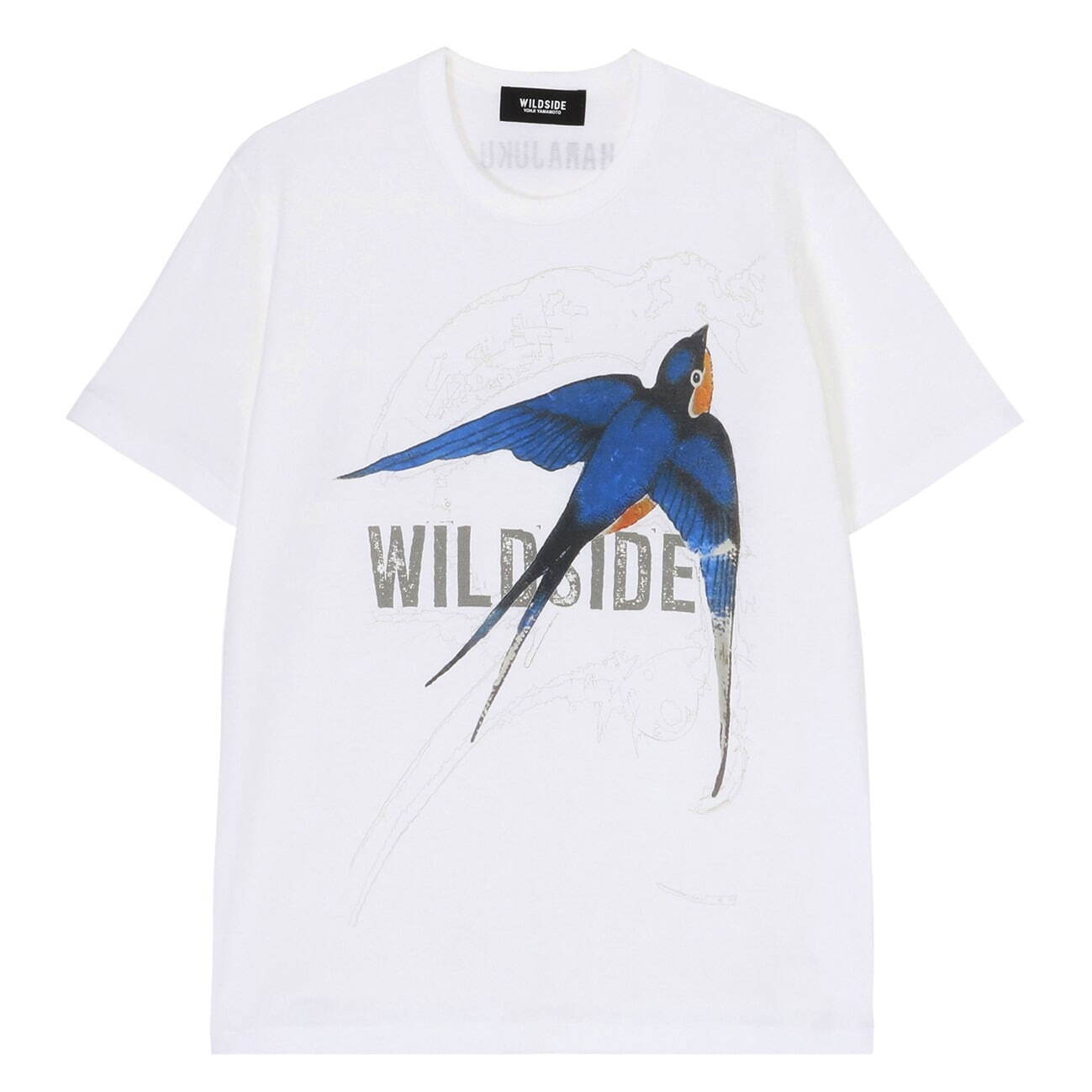 ワイルドサイド ヨウジヤマモト24年夏の白Tシャツ、“青いツバメや花々”大胆にデザイン｜写真1