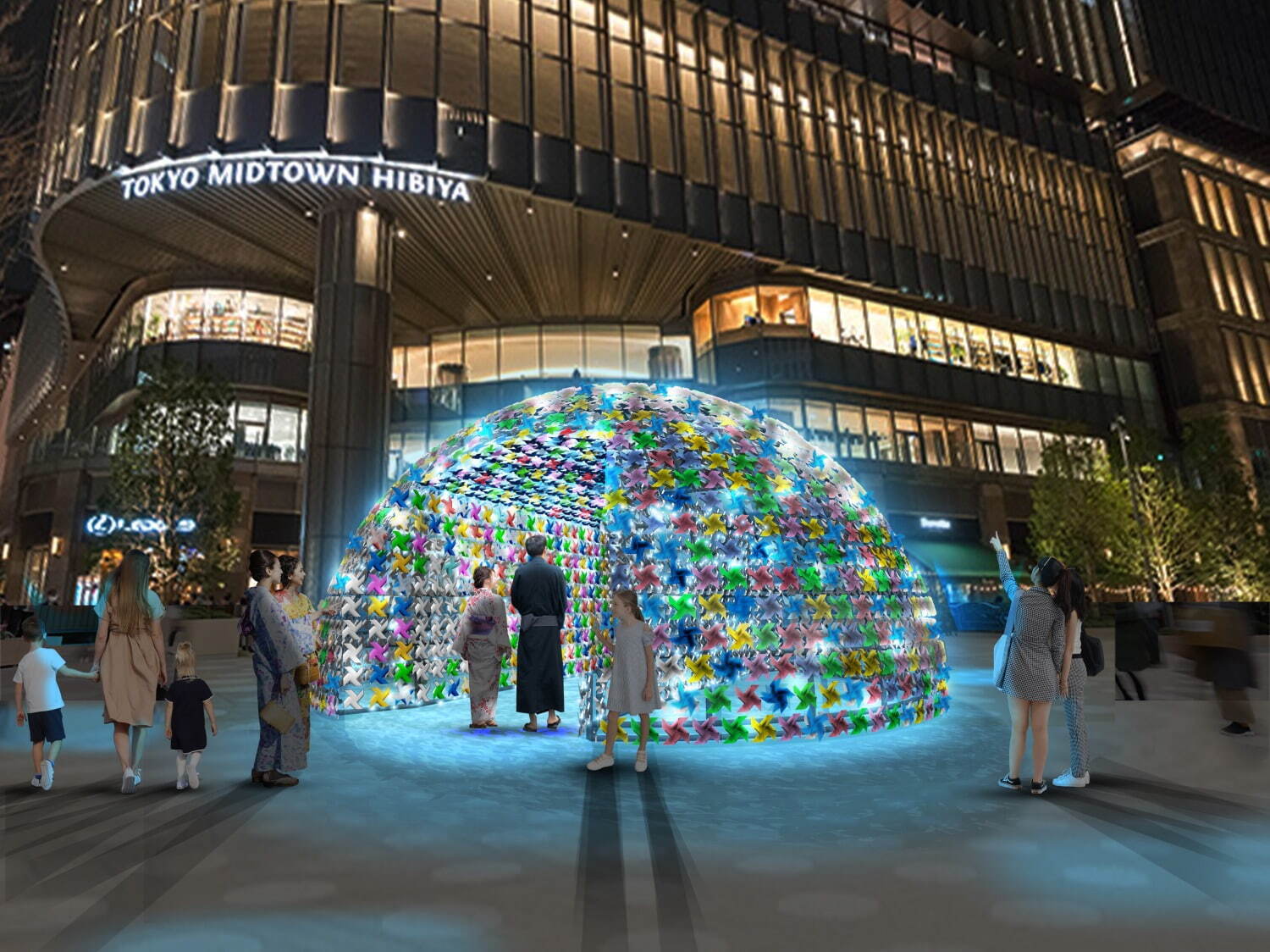 東京ミッドタウン日比谷の夏イベント、約1,000個で作る“かざぐるまドーム”＆日本各地のお祭りステージ｜写真3