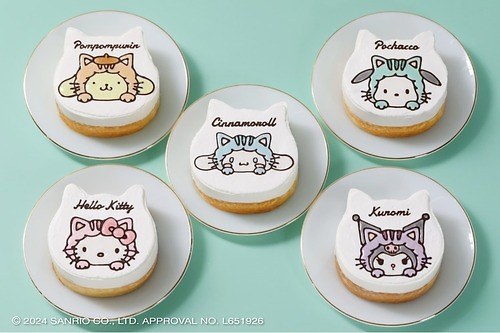 ねこねこ×サンリオの2層チーズケーキ「シナモロール」や「ポチャッコ」などが“サバトラ模様”ねこに！