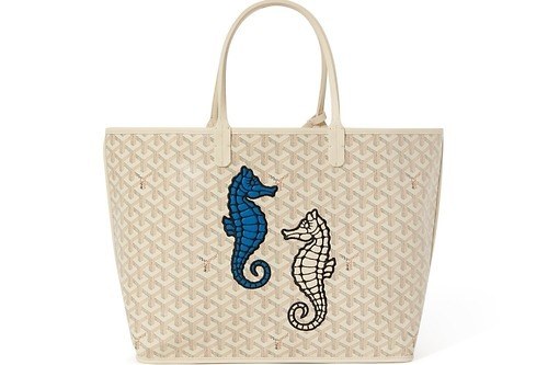 ゴヤール24年夏ウィメンズバッグ、タツノオトシゴ刺繍×"ビーチの砂浜"着想のサンドカラー