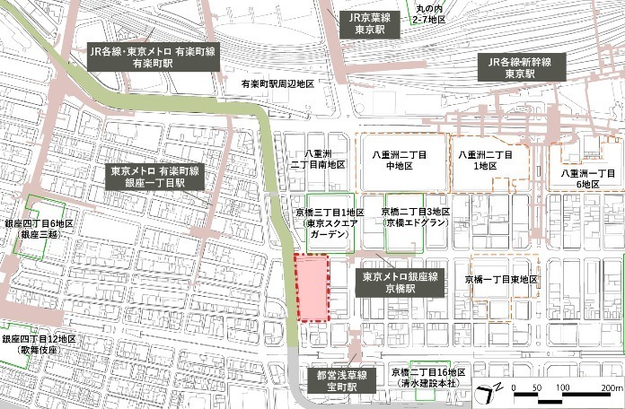 東京・京橋の再開発、歩行者行き交う空中回廊「トウキョウスカイコリドー」と繋がる複合ビル30年度竣工へ｜写真2