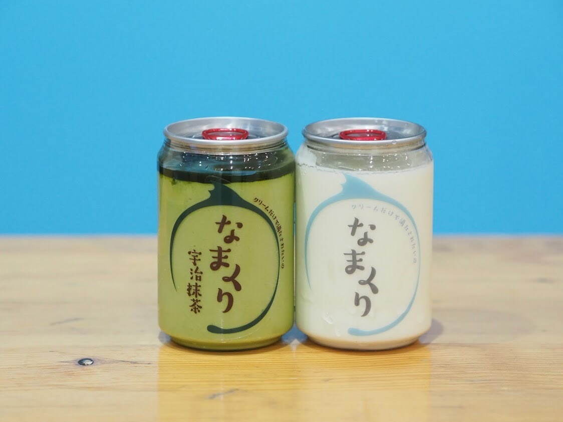 生クリームだけのスイーツ缶「なまくり」から新作「宇治抹茶」濃厚ソース＆とろとろ餅をあわせて｜写真3