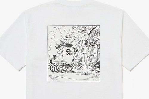 ラコステ×「ONE PIECE」のTシャツ、コラボ仕様“ワニ”ロゴや漫画の扉絵をプリント