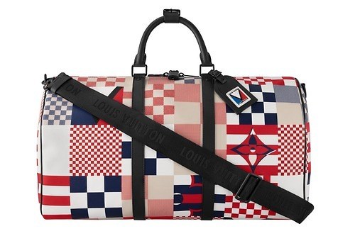ルイ・ヴィトン「アメリカズカップ」メンズバッグ、“旗のパッチワーク風”市松模様のダミエ・キャンバス