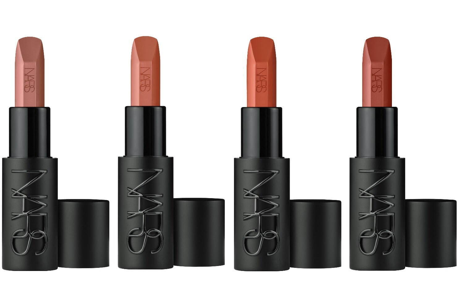 左から)「NARS エクスプリシット リップスティック」800,801,802,803 各5,280円(セット価格)＜新製品＞