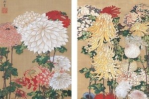 企画展「北斎の植物図鑑」⻑野・北斎館で - 菊の肉筆画や『北斎漫画』など、“植物”の北斎作品を紹介