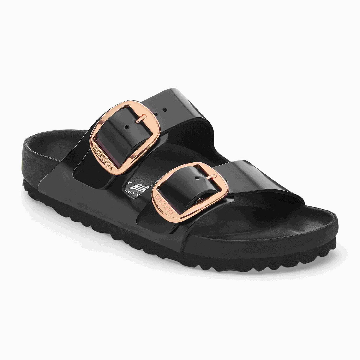 Rose gold big buckle birkenstock on sale