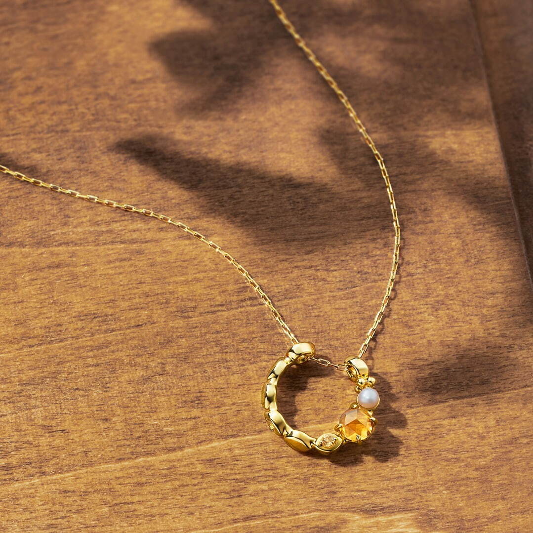 K10YG＋SV(K18YGc) Ear Cuff Necklace / Citrine / Pearl  37,400円