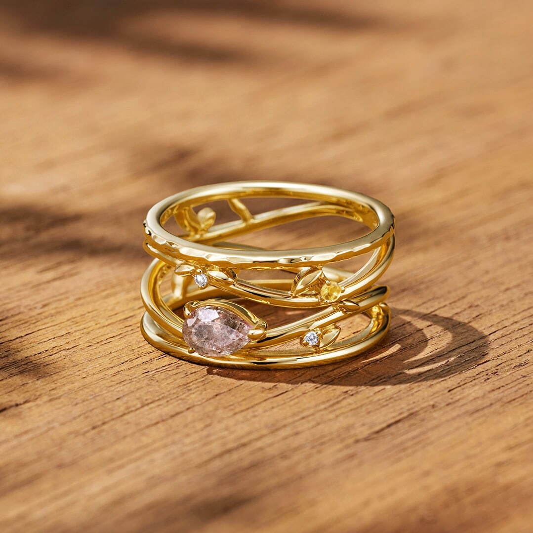 SV(YGc) Ring set / Strawberry Quartz / Citrine / CZ 27,500円