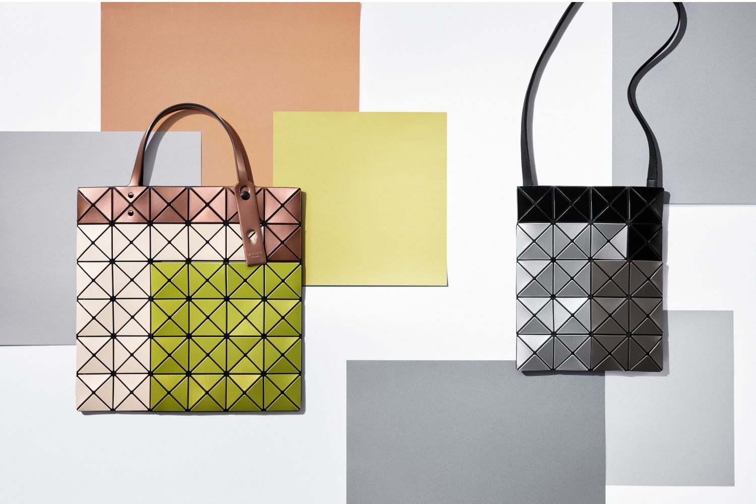 BAO BAO ISSEY MIYAKE 24年5月新作バッグ、異素材4種を合わせた上品トートなど - ファッションプレス