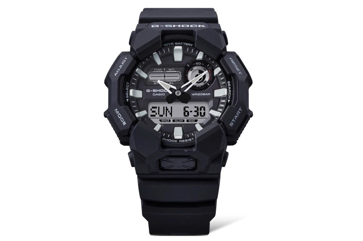 アーバンリサーチの別注G-SHOCK、黒ボディ×白文字盤のミニマルな限定モデル - ファッションプレス