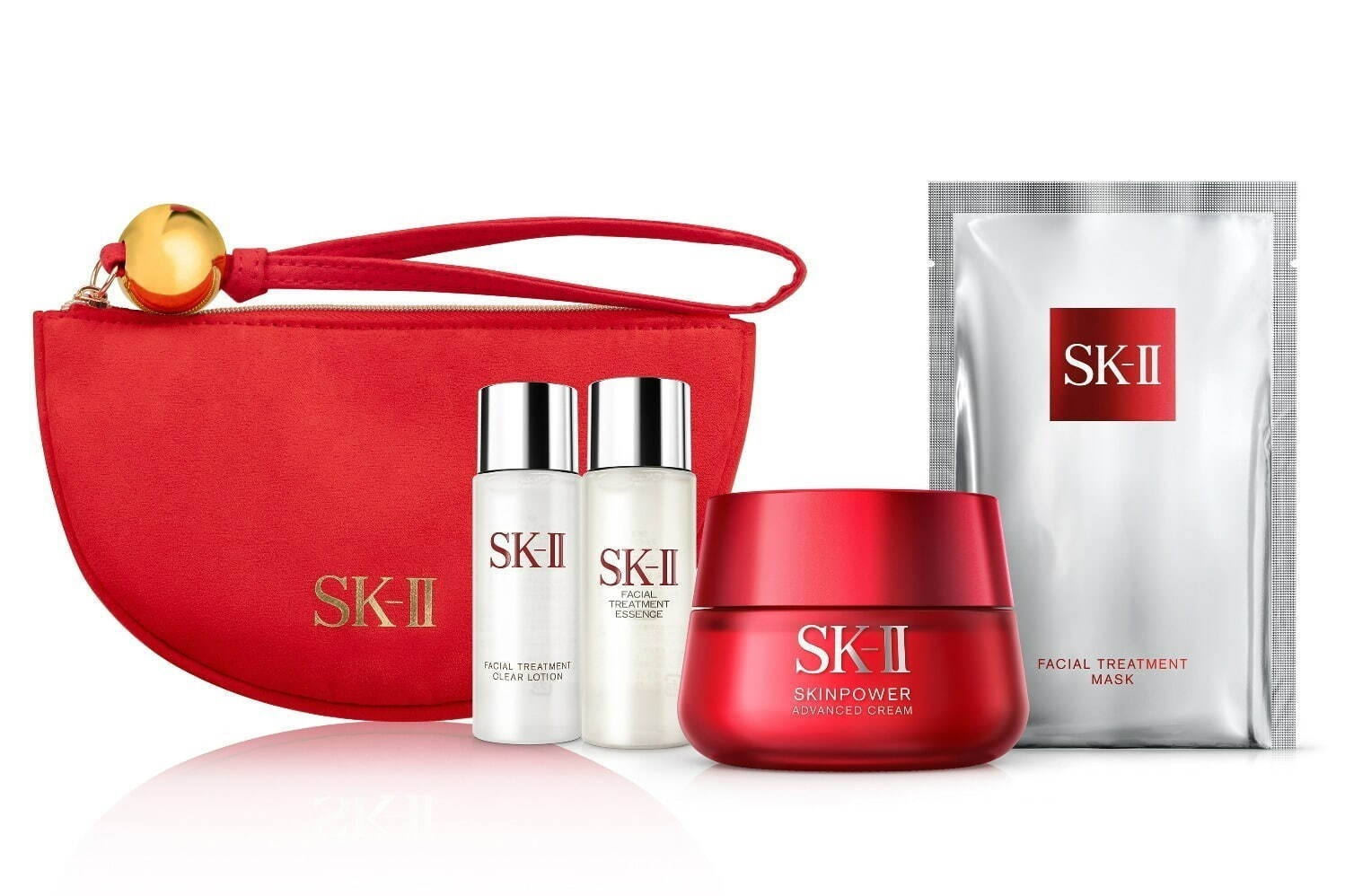 SK-II24年クリスマスコフレ第1弾、真っ赤なポーチ付き！“人気化粧水現品入り”スキンケアキット｜写真5