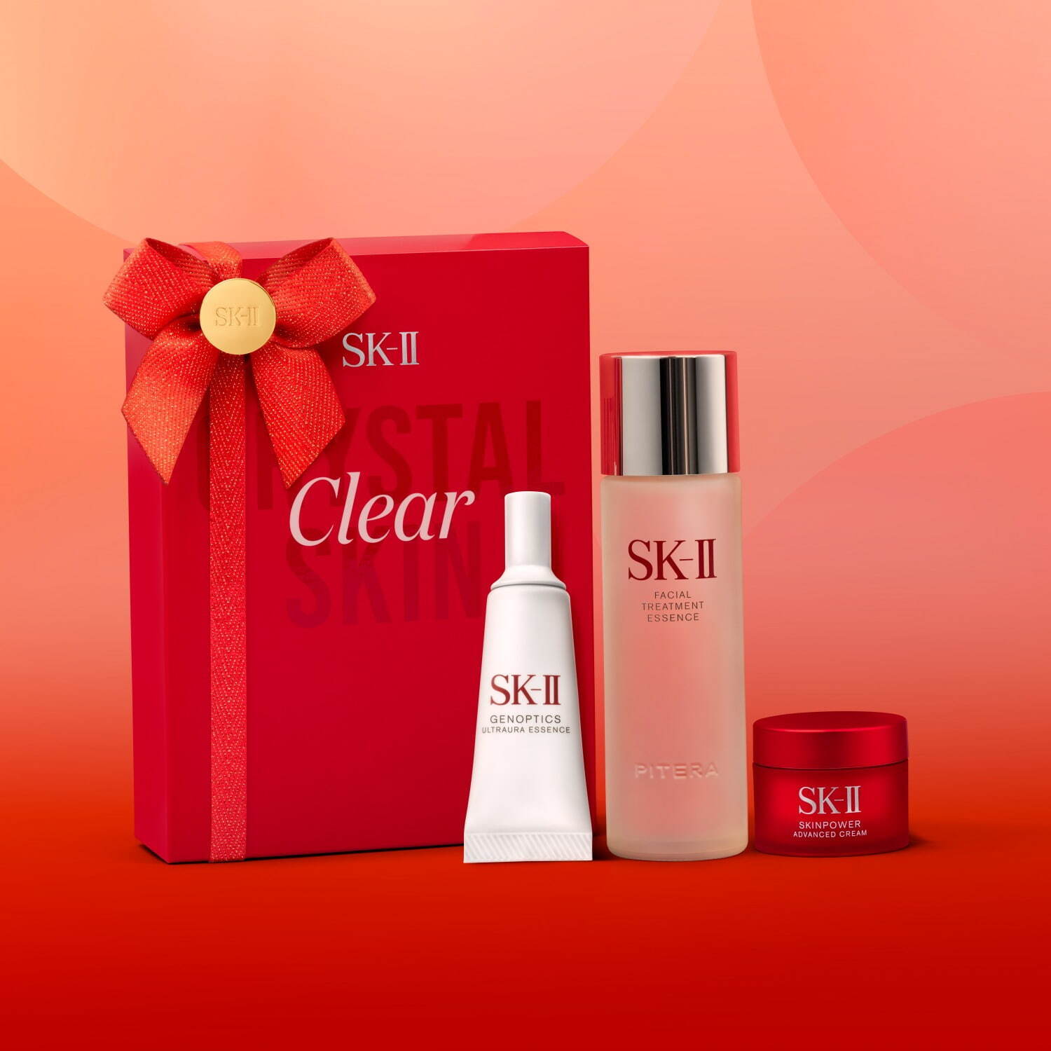 SK-II24年クリスマスコフレ第1弾、真っ赤なポーチ付き！“人気化粧水現品入り”スキンケアキット｜写真3