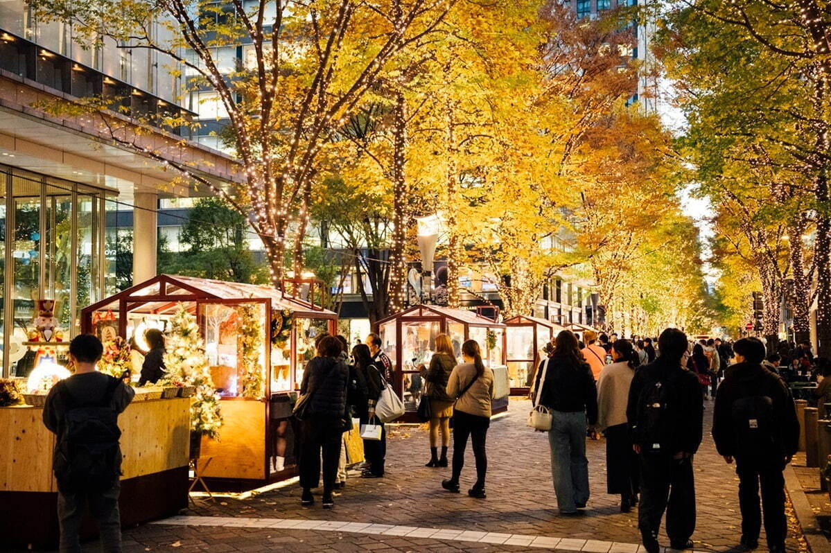 【東京都・東京駅前】“シャンパンゴールド”の丸の内イルミネーション