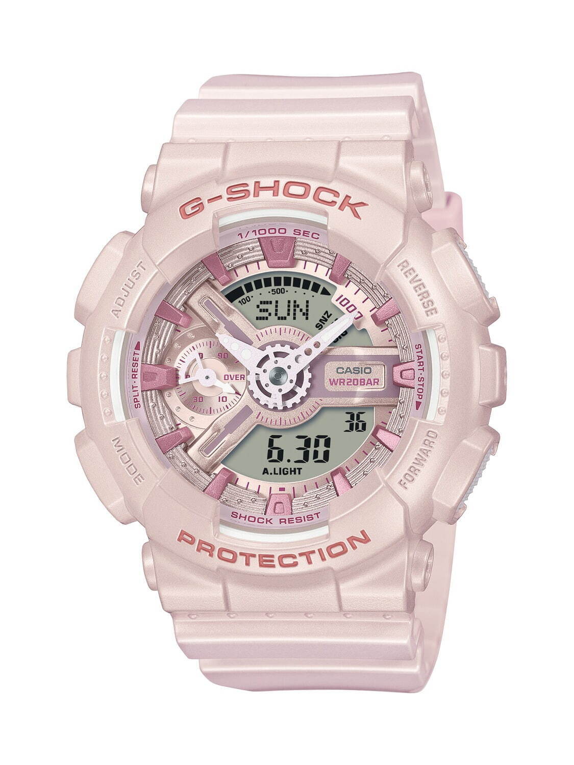 G-SHOCKからシルクのような質感の新作腕時計、偏光パール×ブルーやピンクのワントーンで｜写真4