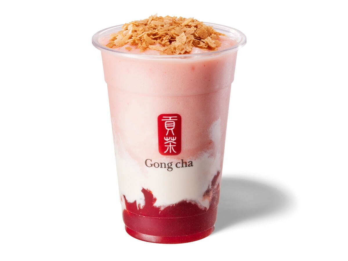 ゴンチャ(Gong cha) あまおう ノエル ミルクティー｜写真3