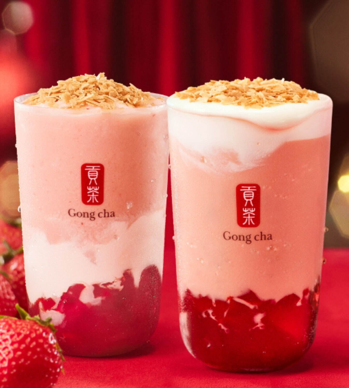 ゴンチャ(Gong cha) あまおう ノエル ミルクティー｜写真9