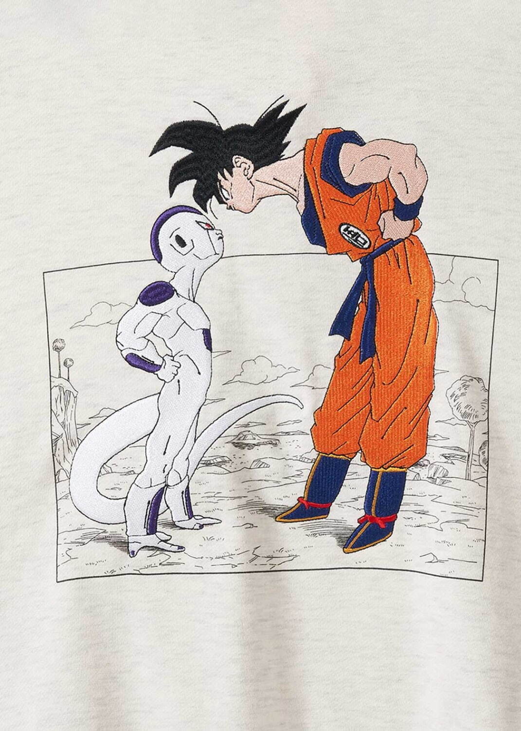 グラニフ×アニメ「ドラゴンボールZ」悟空vsフリーザの刺繍パーカーやデスボールスウェット｜写真2