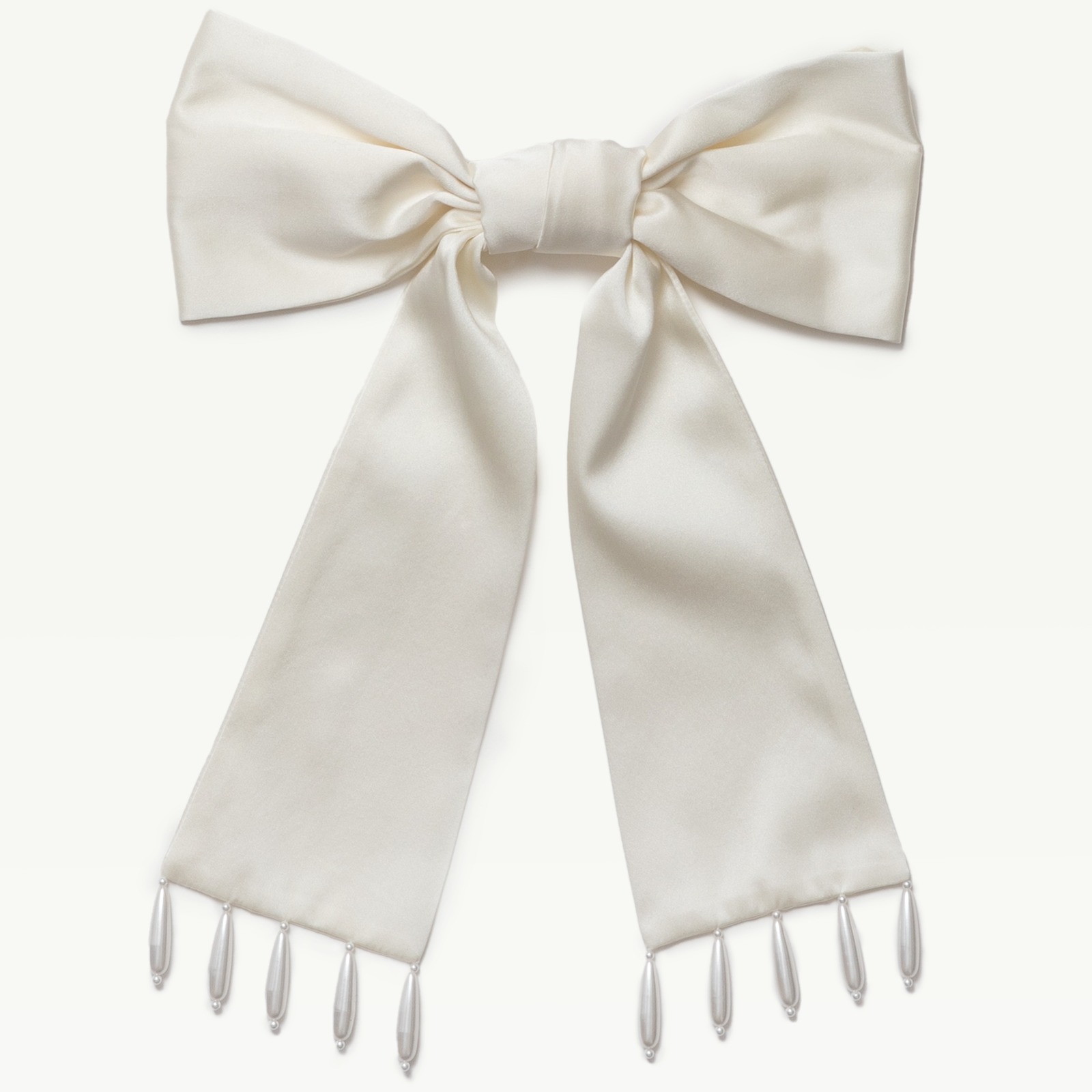 SILK SATIN BOW HAIR CLIPE 31,900円