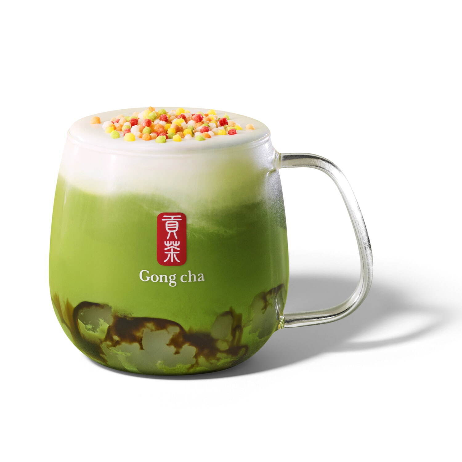 ゴンチャ(Gong cha) わらびもち 黒糖抹茶ミルクティー｜写真3