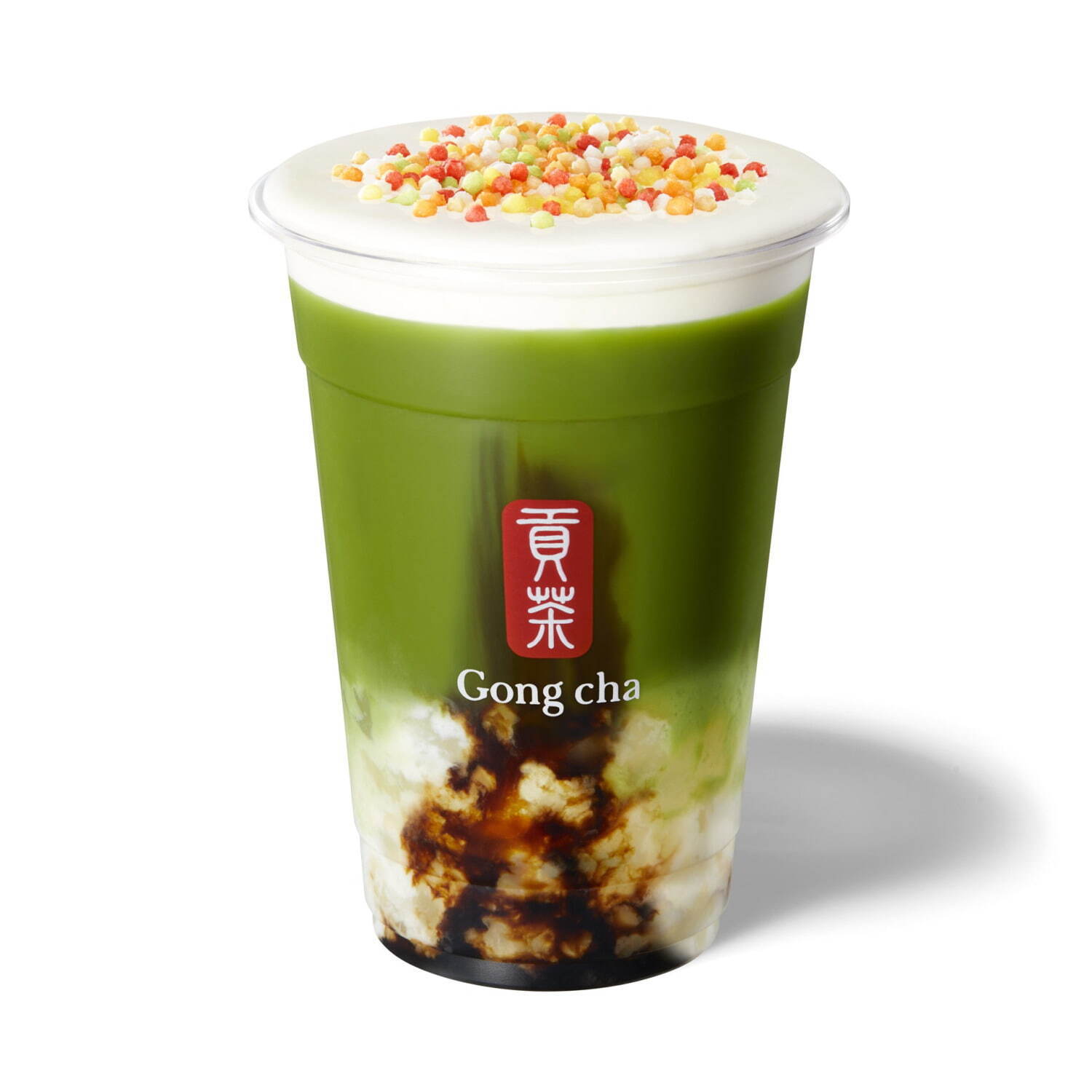 ゴンチャ(Gong cha) わらびもち 黒糖抹茶ミルクティー｜写真4