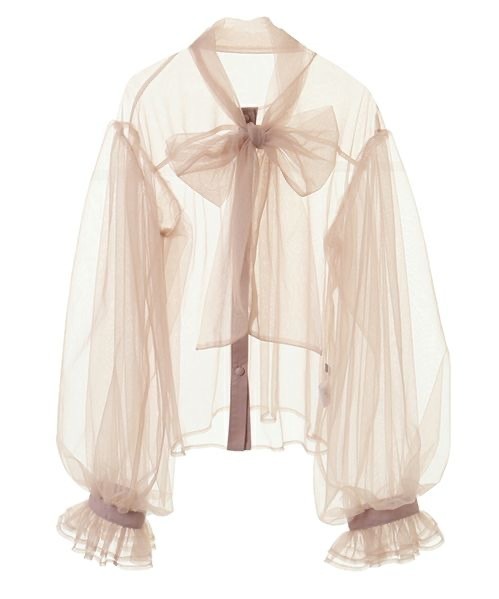 RIBBON TULLE BLOUSE 19,800円