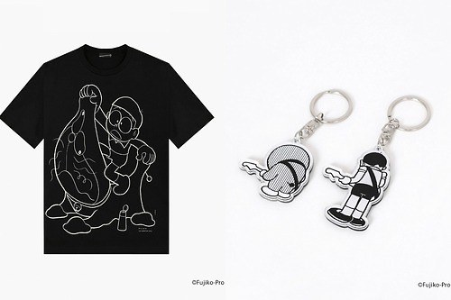 ラッド ミュージシャン「ドラえもん」ギターを弾くのび太＆ドラえもんのプリントTシャツやバッグなど