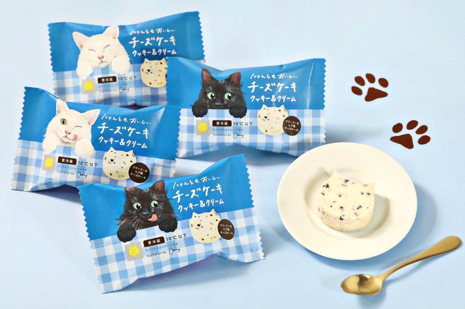 「にゃんともおいしいチーズケーキ クッキー＆クリーム」257円