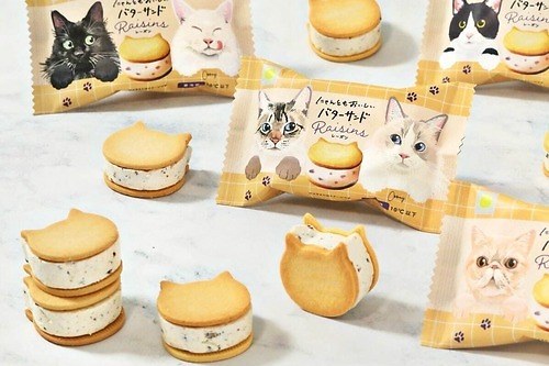 「ねこねこ」初のねこ型レーズンバターサンド＆“とらねこ模様”のキャラメルアップルチーズケーキ