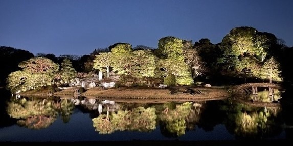 駒込・六義園の夜桜ライトアップ、幻想的なしだれ桜や和歌のプロジェクションマッピング｜写真6