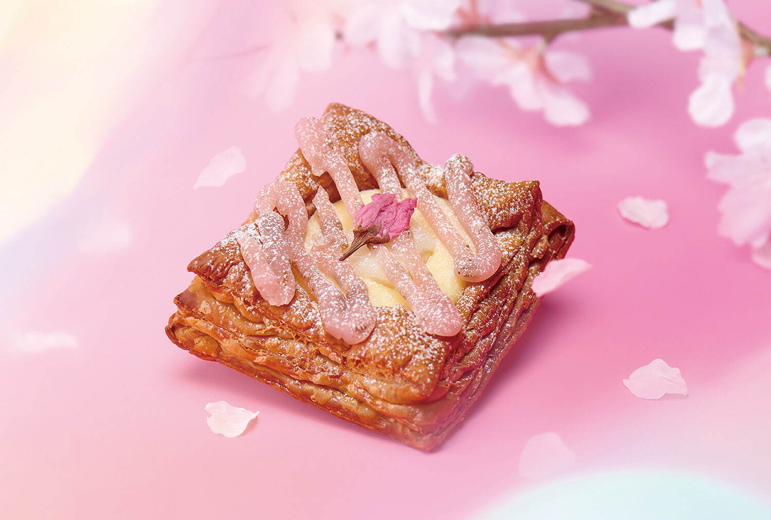 「焼き立てオープンパイ〔桜もち〕」490円