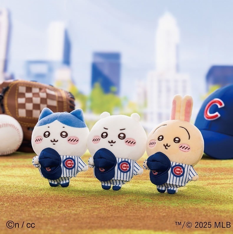 「ちいかわ×MLB 東京シリーズ」限定グッズ、うさぎやハチワレたちがドジャース＆カブスのユニ姿に｜写真2