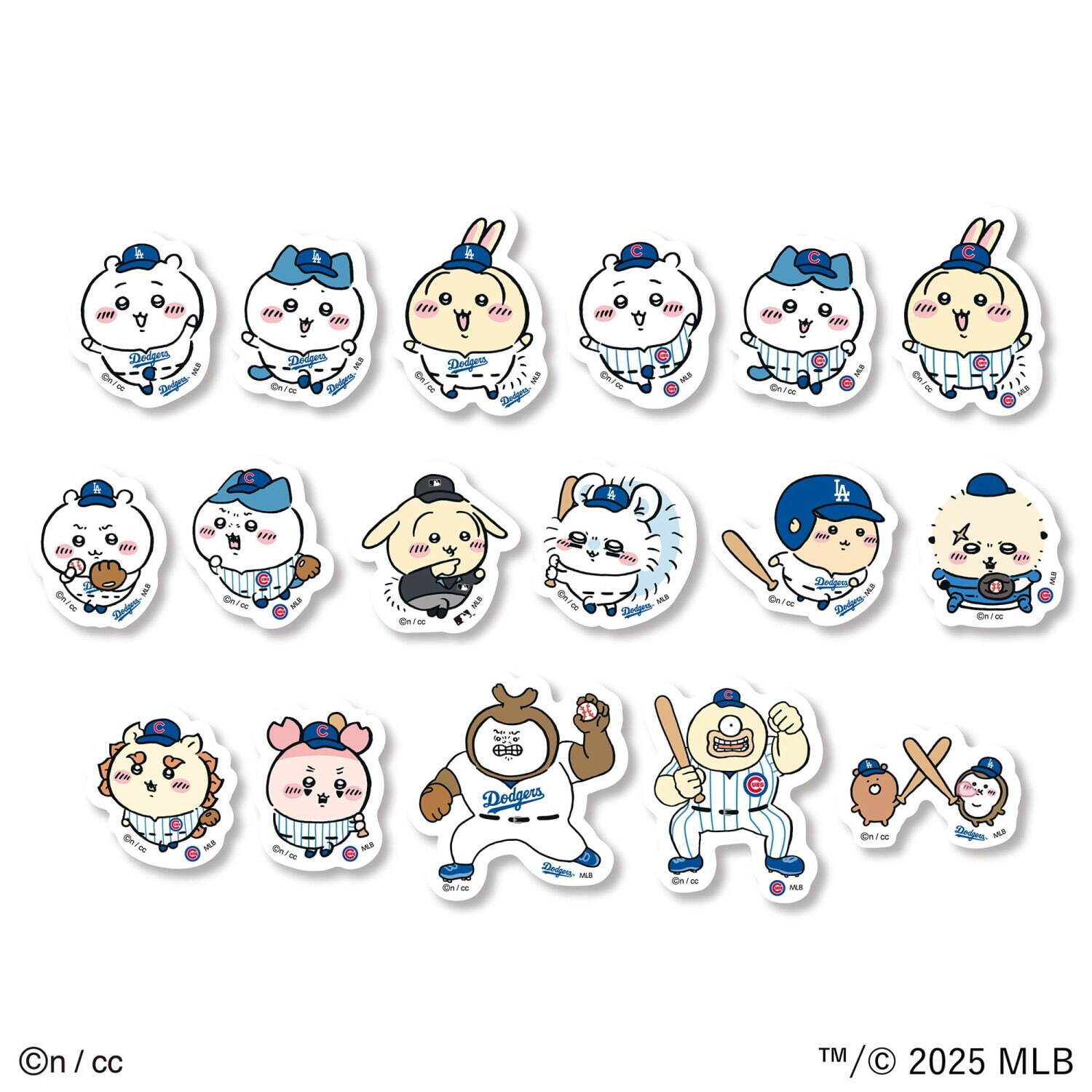 「ちいかわ×MLB 東京シリーズ」限定グッズ、うさぎやハチワレたちがドジャース＆カブスのユニ姿に｜写真4