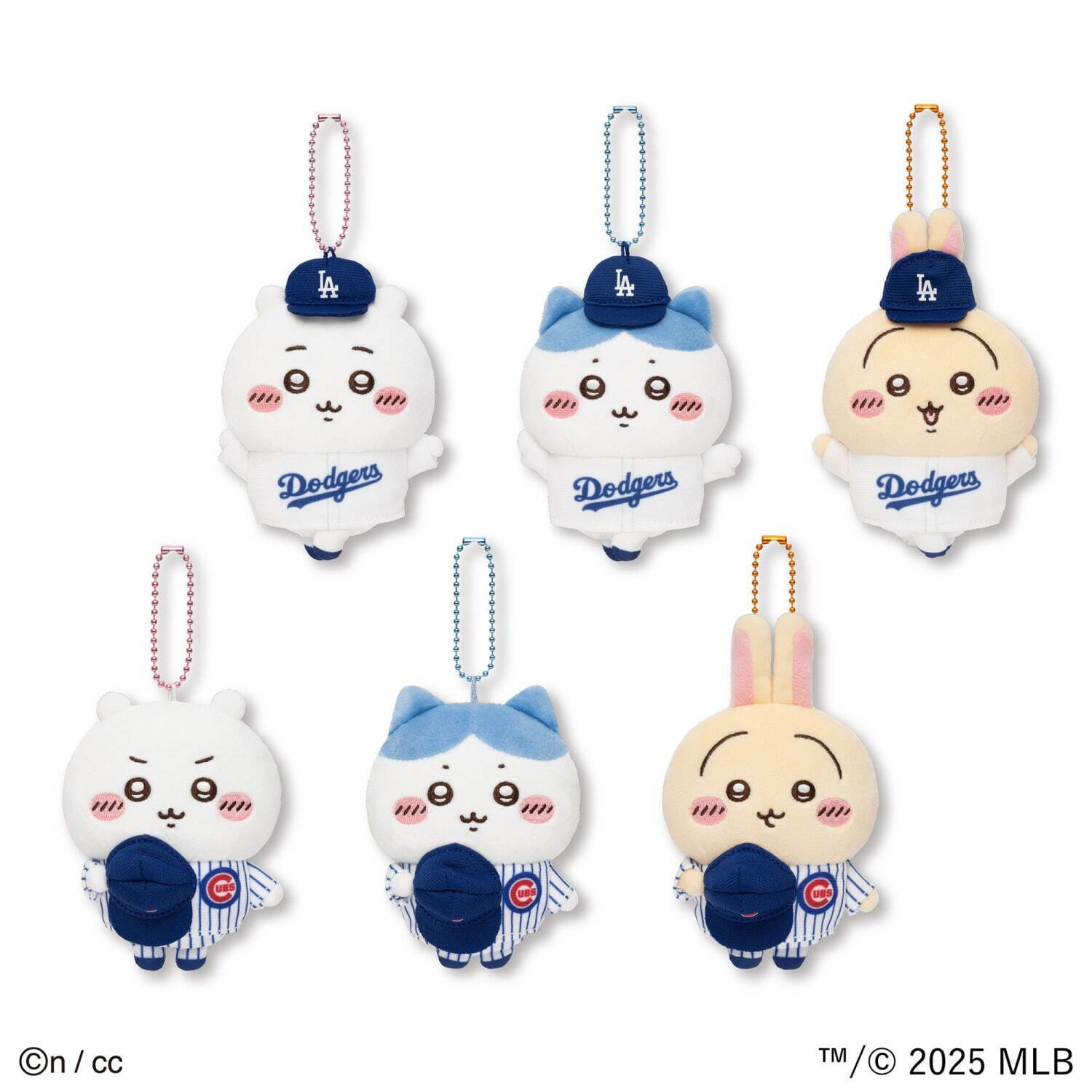 「ちいかわ×MLB 東京シリーズ」限定グッズ、うさぎやハチワレたちがドジャース＆カブスのユニ姿に｜写真3