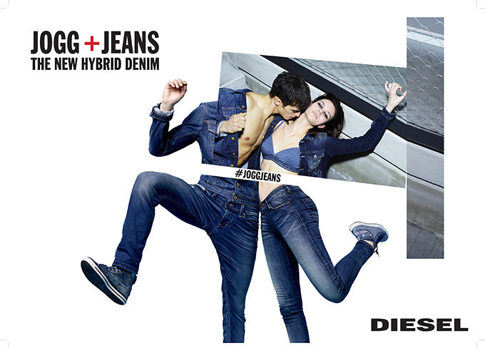 ディーゼル ジョグジーンズ の新広告 ハイブリッドデニムのフィット感を視覚的に表現 ファッションプレス