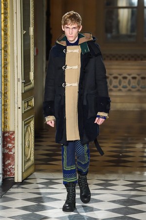 アウター sacai 17AW 17-03351 フェイクファー切替コート 1の通販 by