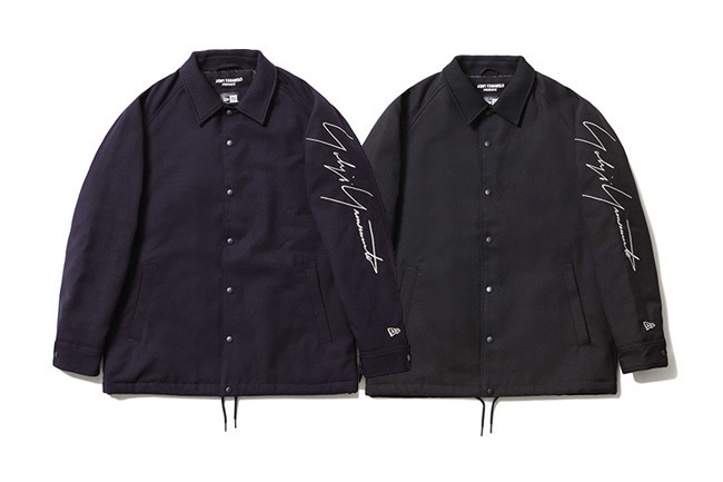 Yohji Yamamoto ヨウジヤマモト 22AW x NEW ERA Wool Coach Jacket ×ニューエラコラボ バックロゴコーチジャケット ブラック HE-Y90-513-1