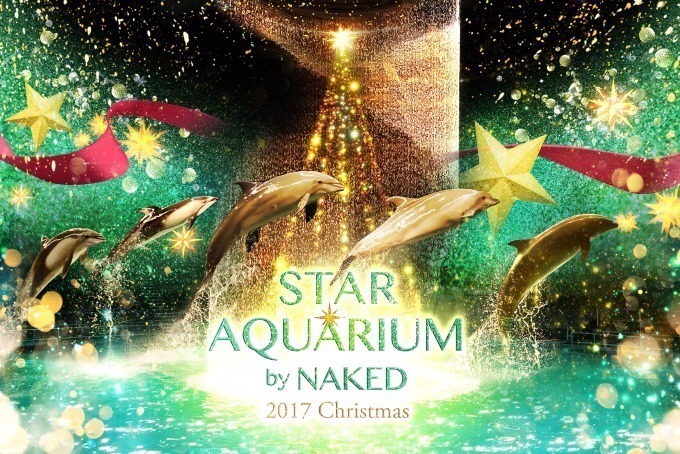 アクアパーク品川のクリスマス スターアクアリウム バイ ネイキッド 昼夜異なるドルフィンショー ファッションプレス