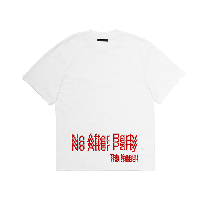 アレキサンダー ワン「NO AFTER PARTY」のロゴ入り限定ロングTシャツ
