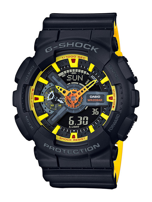 G-SHOCKの新作モデル、ブラック×イエローのツートンカラーを