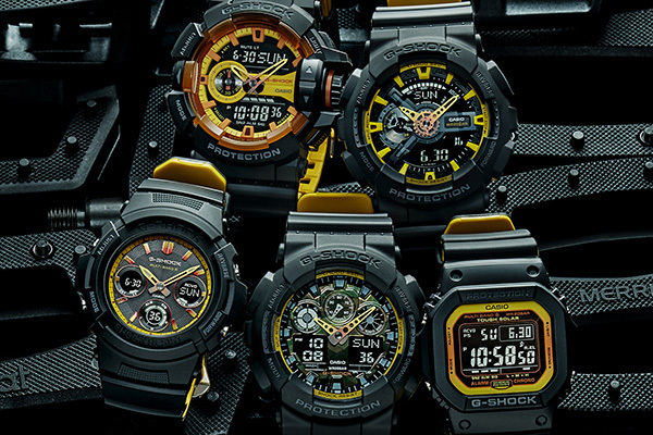 G-SHOCKの新作モデル、ブラック×イエローのツートンカラーを採用した全