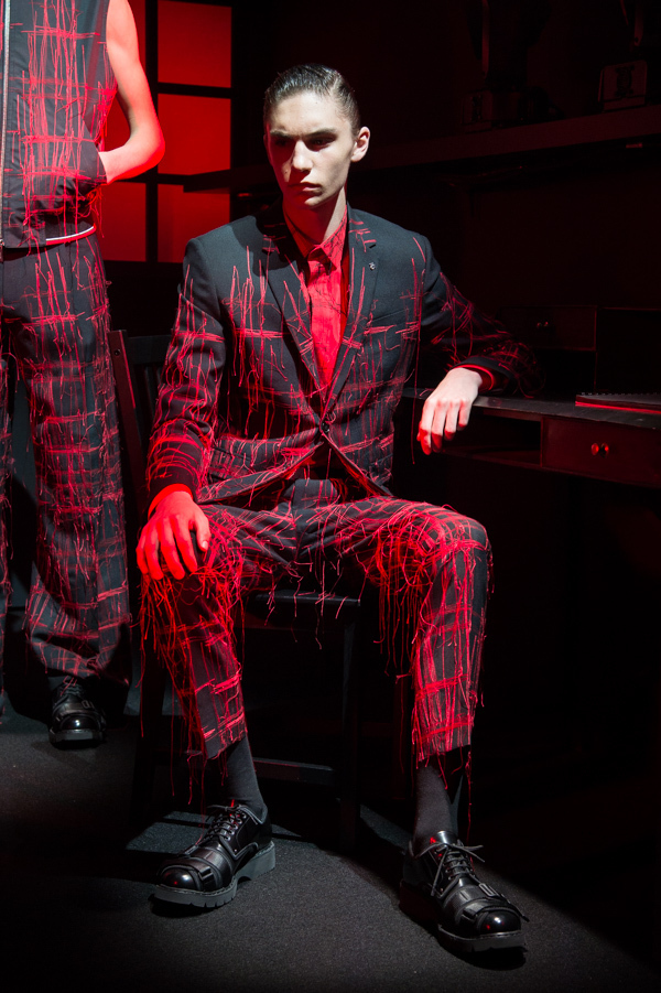 正規 Dior Homme ディオールオム パイピング シャツ 黒赤