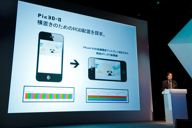 iPhoneに貼るだけで3D映像が楽しめるシート"Pic3D-Ⅱ"発売 - 発表会がラフォーレ原宿で開催｜写真3