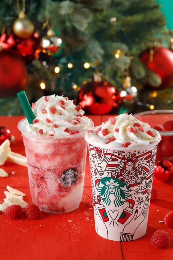 スターバックスのクリスマス限定、ラズベリー ホワイト チョコレート フラペチーノ発売｜写真2