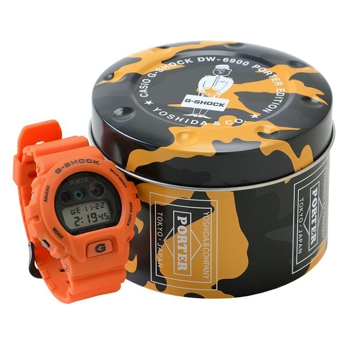 G-SHOCKとポーターのコラボ腕時計、オレンジ×ブラックカラーの限定 ...