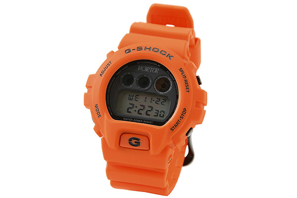 G-SHOCKとポーターのコラボ腕時計、オレンジ×ブラックカラーの限定