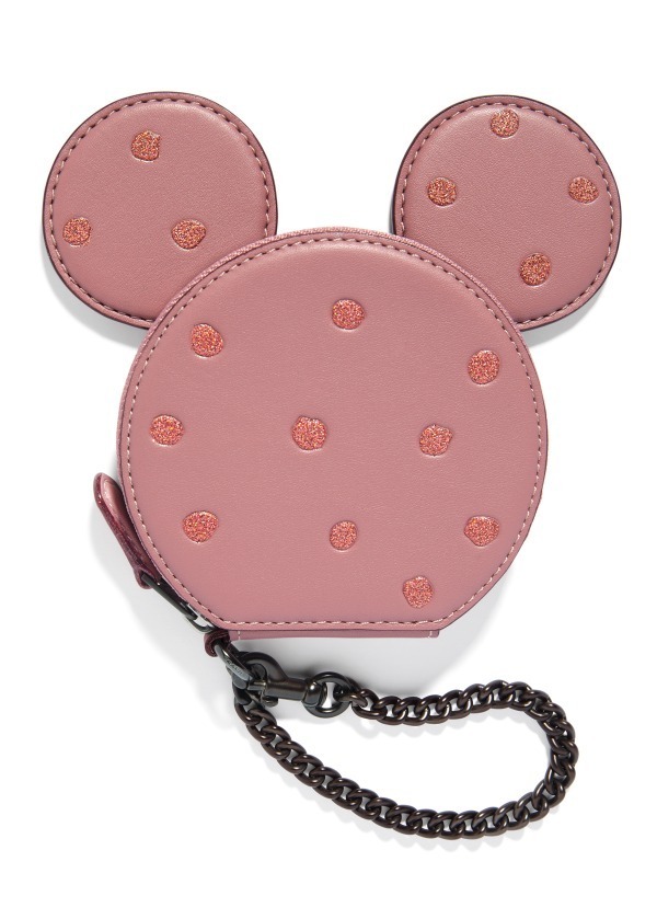 コーチ ディズニー ミニーマウスの耳がポイントのドット柄ハンドバッグ レトロなパッチ付きバッグ ファッションプレス