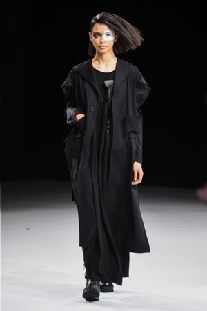 ヨウジヤマモト ファムYohji Yamamoto FEMME ウールフラノボタンレス