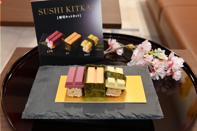 寿司キットカット チョコ職人が握る菓子 シャリ風ライスパフにわさびパウダー入り ファッションプレス